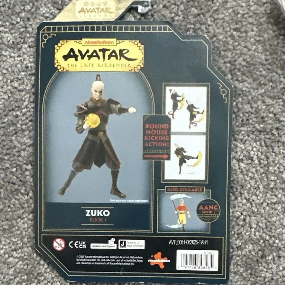 Jazwares Avatar: The Last Airbender Zuko Action Figure Kicking + Fire FX